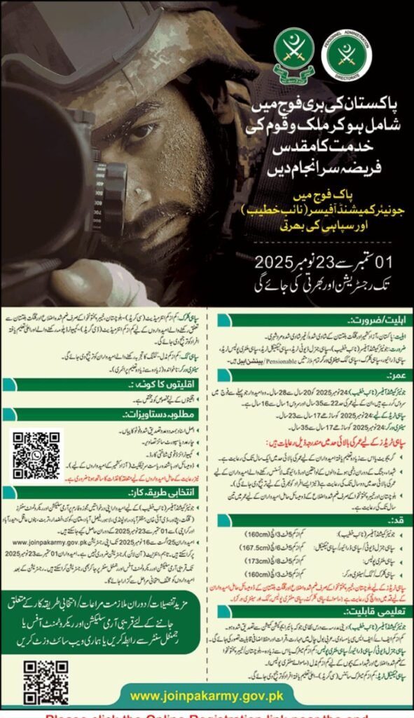 Join Pakistan Army