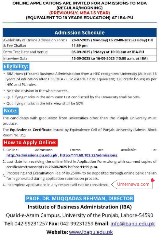 Online MBA Application Guide for IBA-PU Morning Program 2025 Online MBA Application Guide for IBA-PU Morning Program 2025