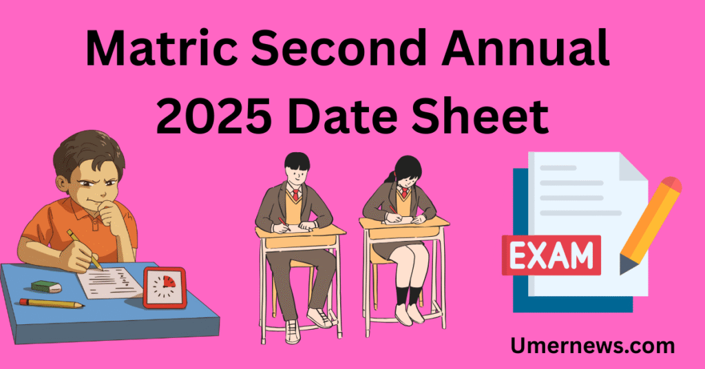 Matric Second Annual 2025 Date Sheet Matric Second Annual 2025 Date Sheet